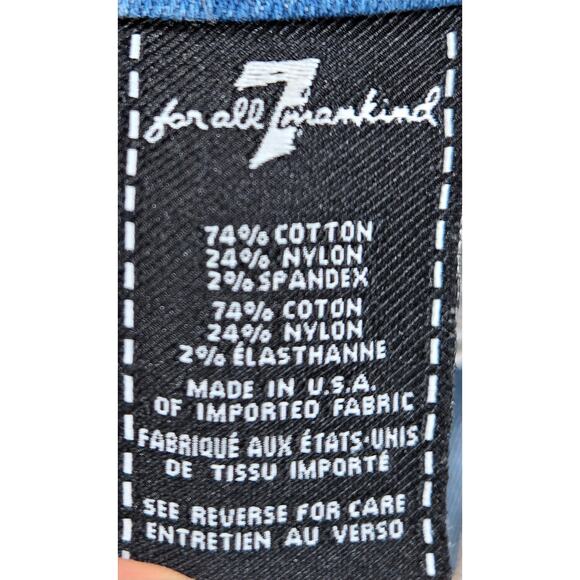 Seven‎ 7 For All Mankind The Skinny Mid Rise Stretch Jeans Women's Size 32 - Picture 3 of 9